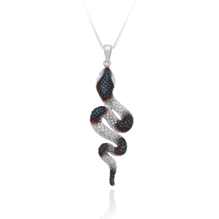 Ember Winding Snake Pendant