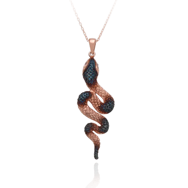Ember Winding Snake Pendant