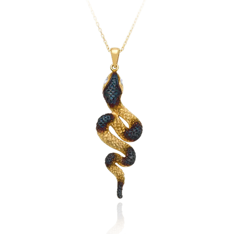 Ember Winding Snake Pendant