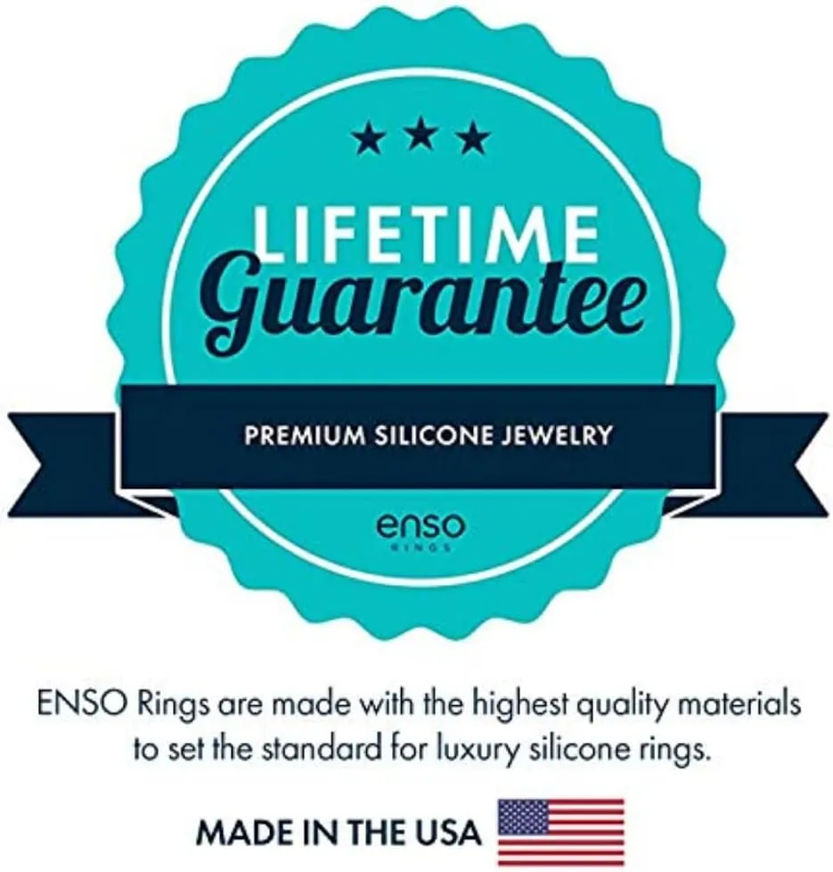 Enso Rings Signature Etched Collection - Classic Etched Silicone Rings - Comfortable and Flexible Design - Made in USA