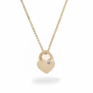 Eternal Heart Diamond Set Solid Gold Necklace