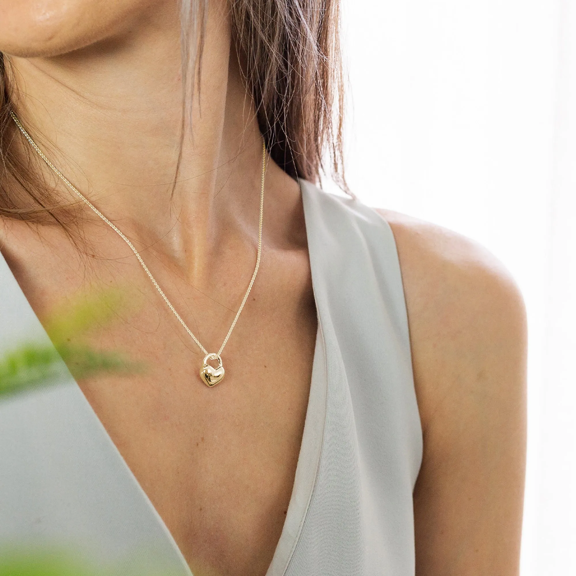 Eternal Heart Diamond Set Solid Gold Necklace