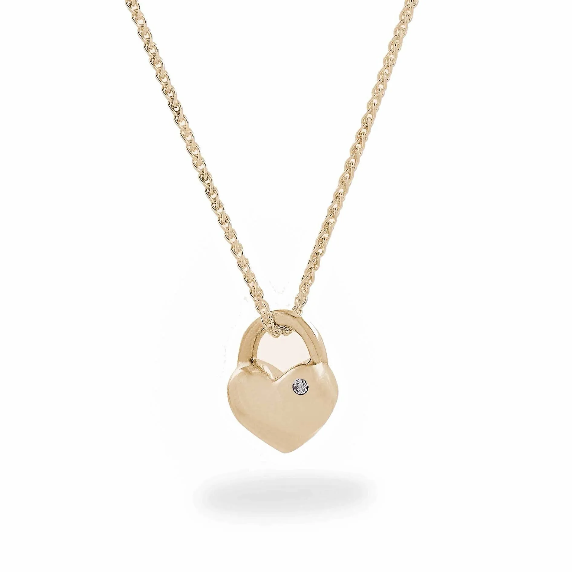 Eternal Heart Diamond Set Solid Gold Necklace