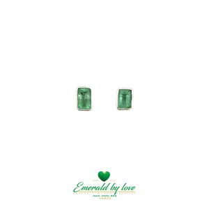 Exquisite Craftsmanship and Timeless Beauty Emerald Yellow Gold Earrings: 1.54 TCW