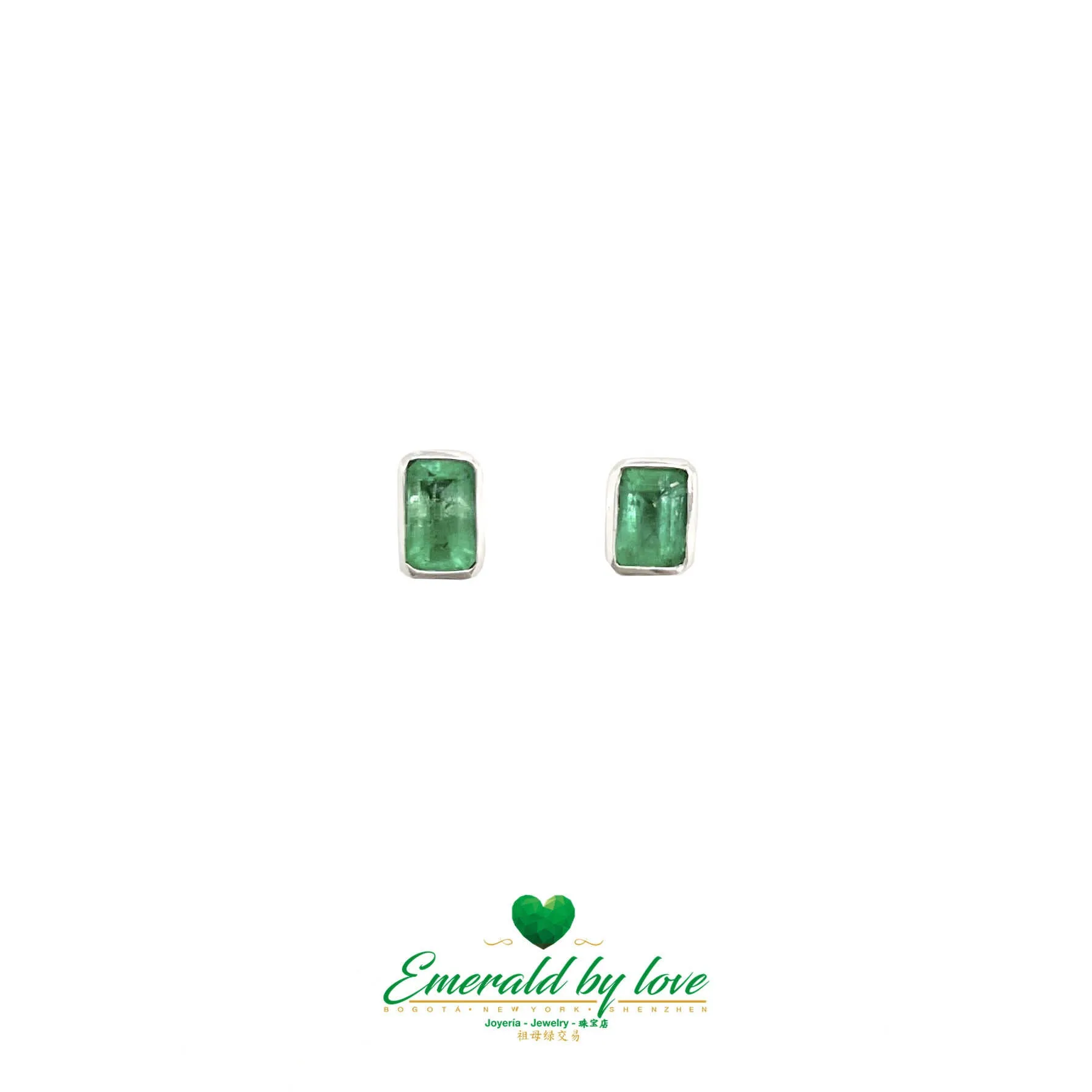 Exquisite Craftsmanship and Timeless Beauty Emerald Yellow Gold Earrings: 1.54 TCW