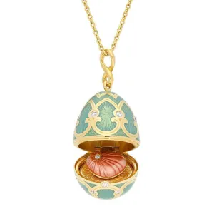 Faberge Palais Tsarskoye Selo Turquoise Locket With Heart Surprise
