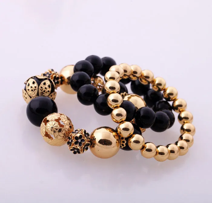 Fashion Accessories women's Beaded Elastic Bracelet