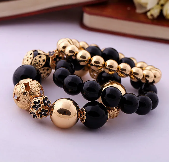 Fashion Accessories women's Beaded Elastic Bracelet