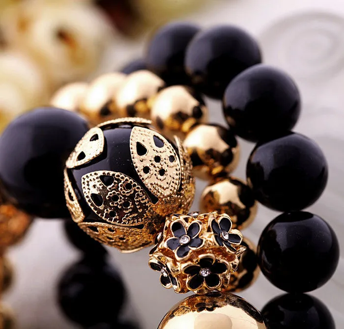 Fashion Accessories women's Beaded Elastic Bracelet