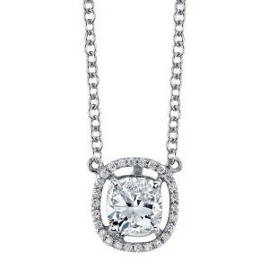 Floating Diamond Halo Pendant