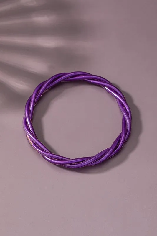 GEL TUBE BRAIDED BANGLES