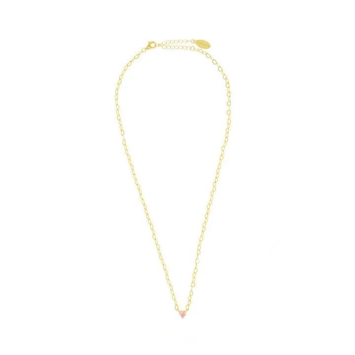 Georgini Sweetheart Heart Chain Necklace - Pink Gold