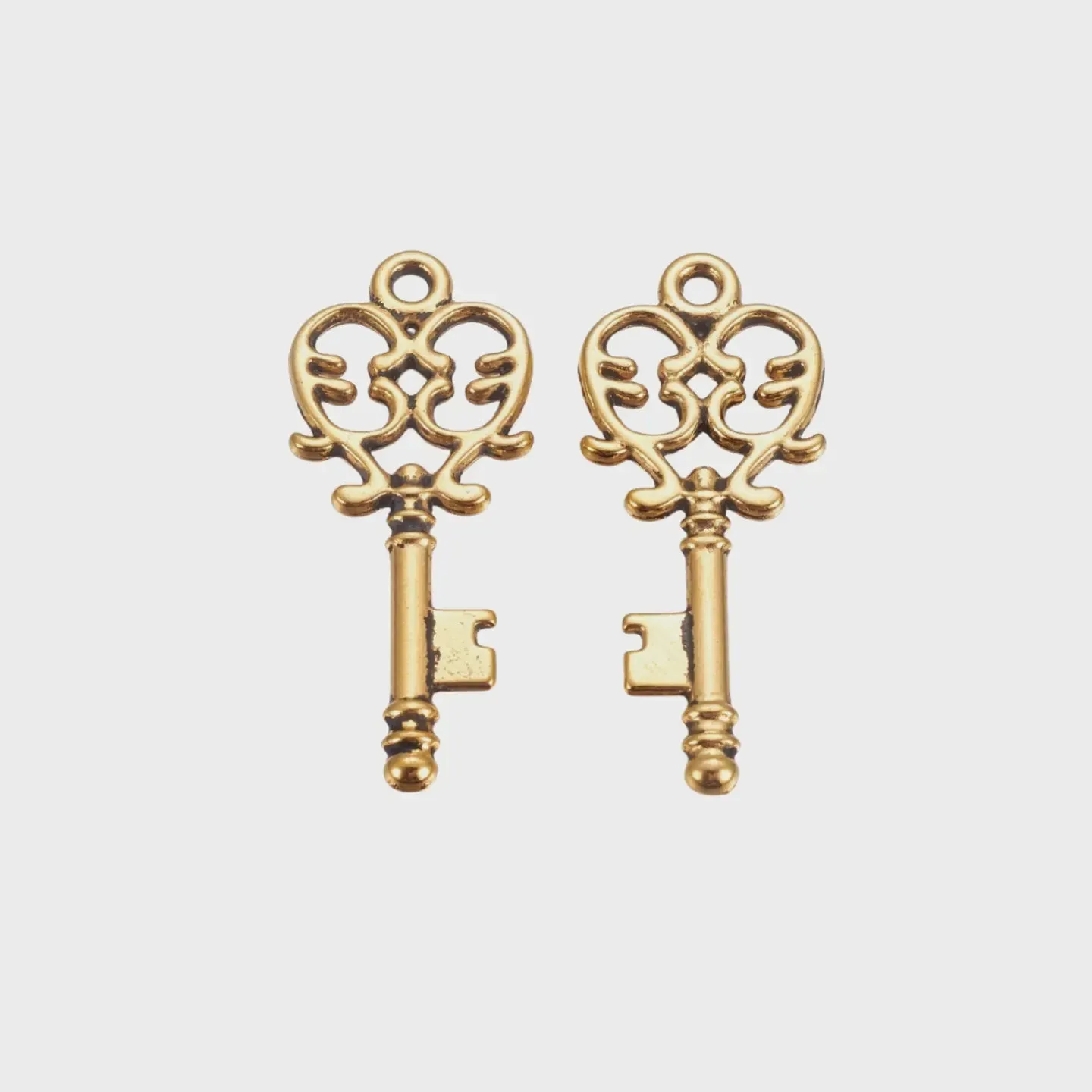 Gold Antique Key Charm