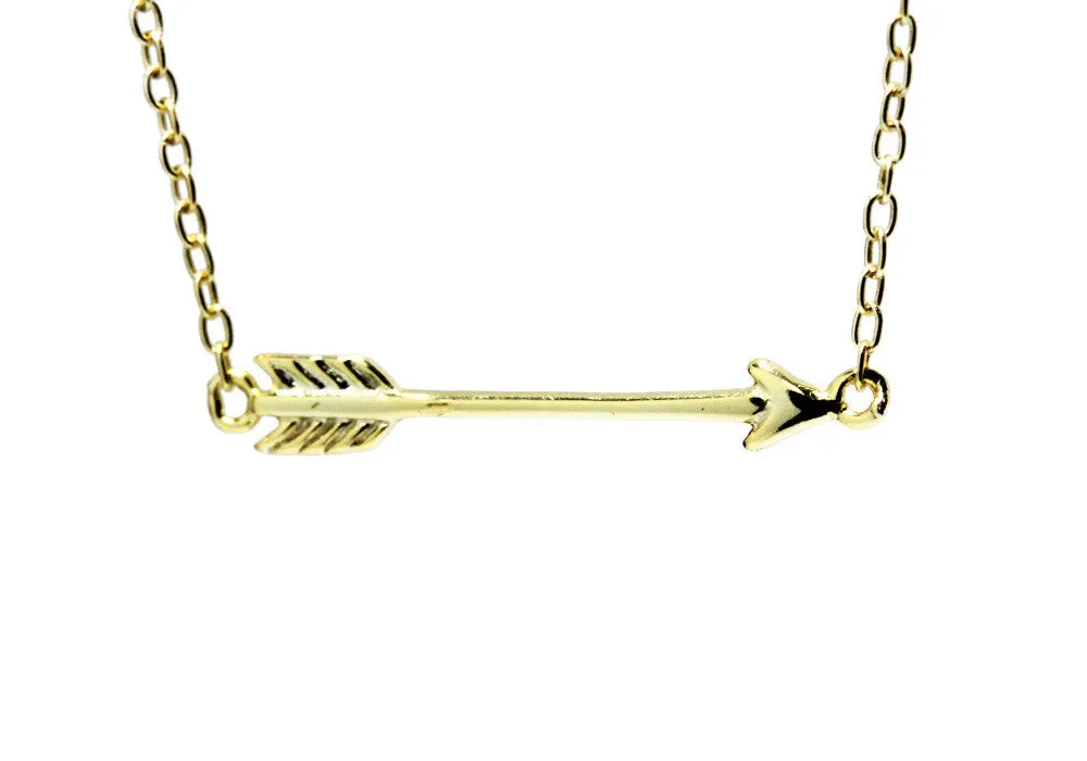 Gold-Dipped Mini Arrow Necklace