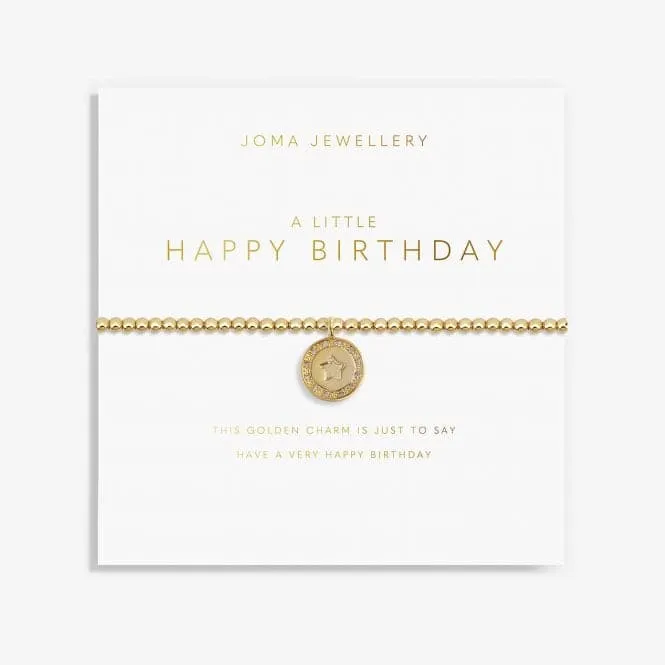 Golden Glow A Little Happy Birthday Gold 17.5cm Bracelet 5946