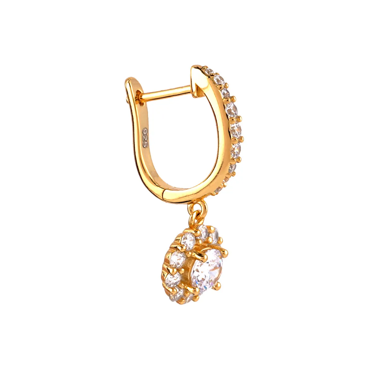 Halo Dangling Earrings- Sterling Silver