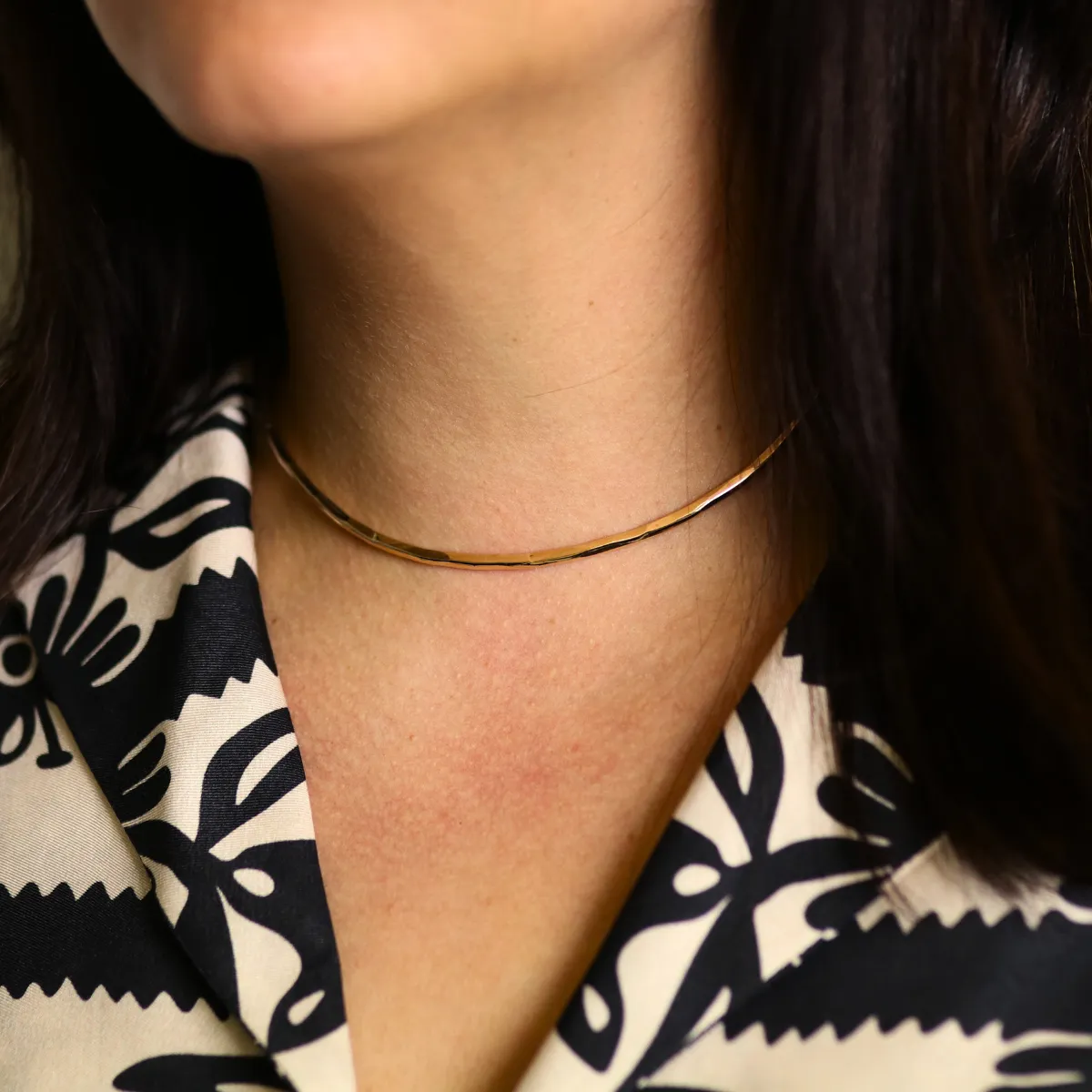 Handmade Torque Necklace Gold Filled
