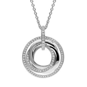 Hans D. Krieger 18ct White Gold 0.75ct Diamond Pave Loop Necklace D