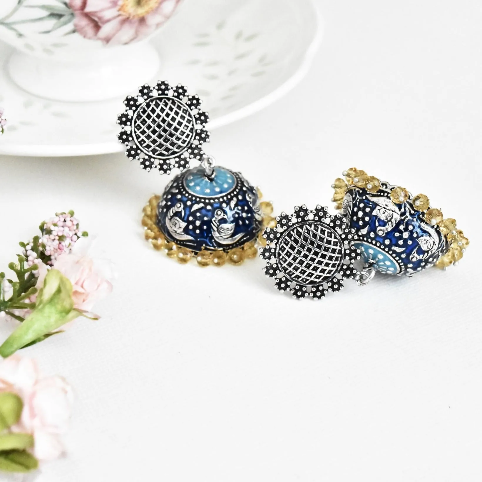 Hans Meenakari Earrings