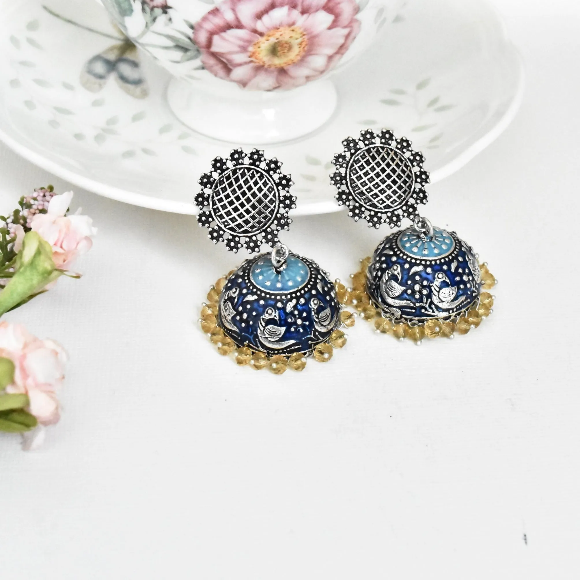 Hans Meenakari Earrings