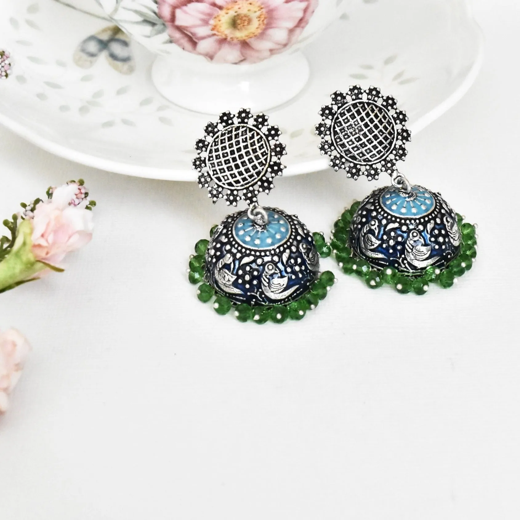 Hans Meenakari Earrings