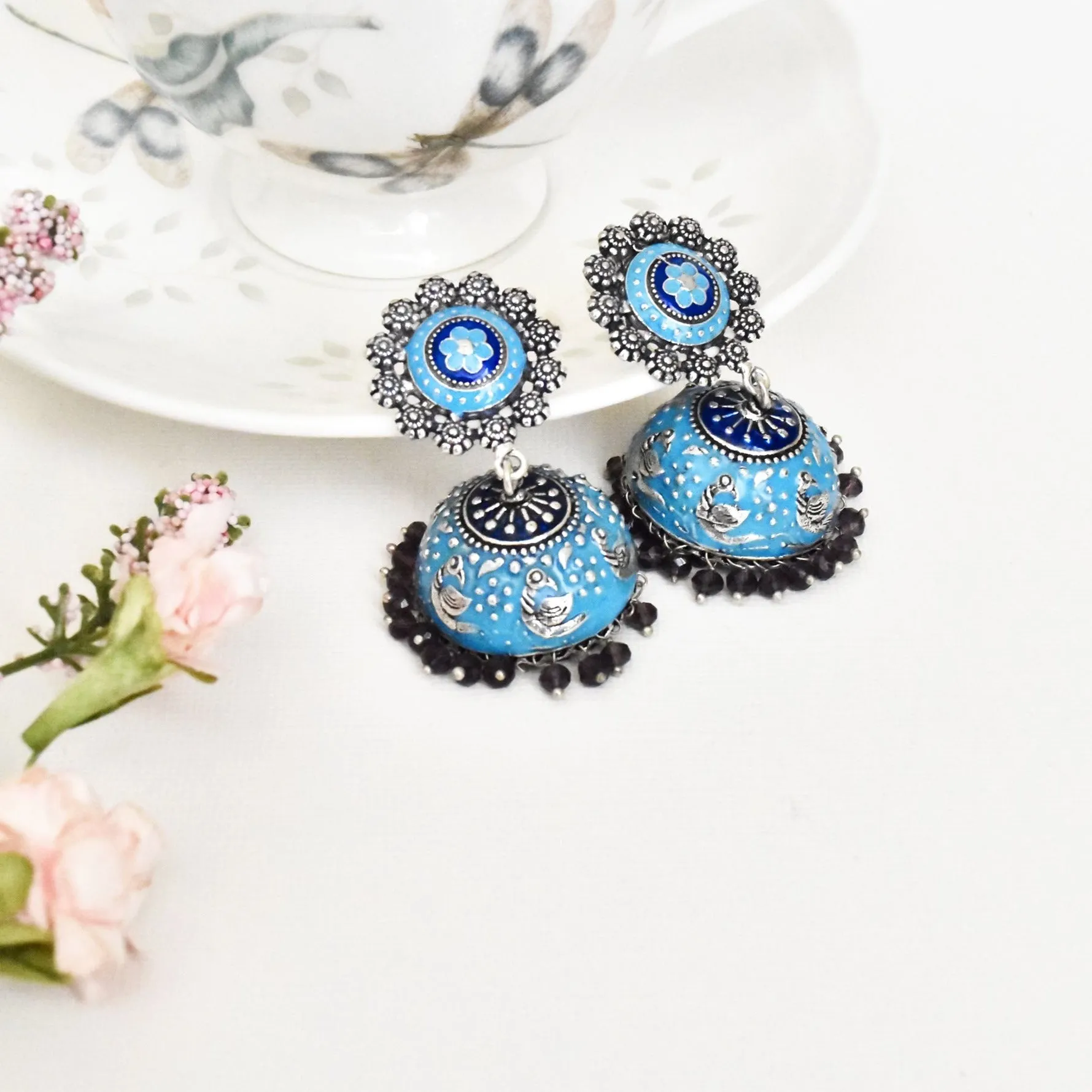 Hans Meenakari Earrings