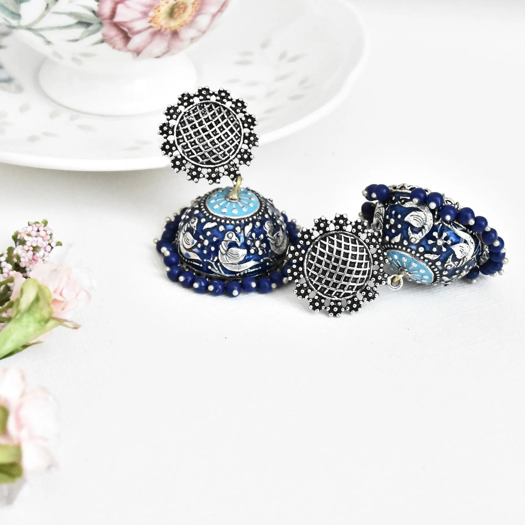 Hans Meenakari Earrings