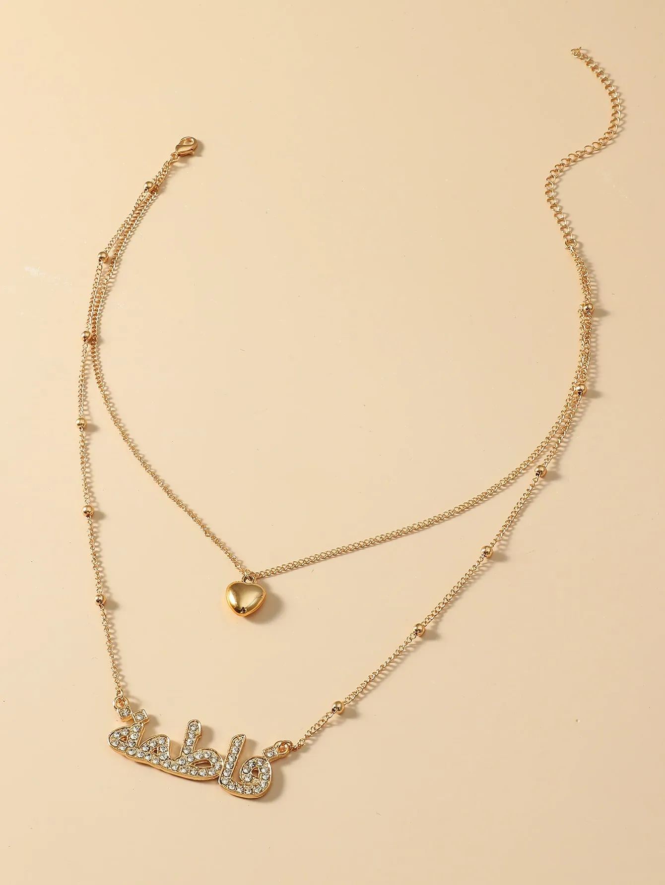 Heart Pendant Layered Necklace