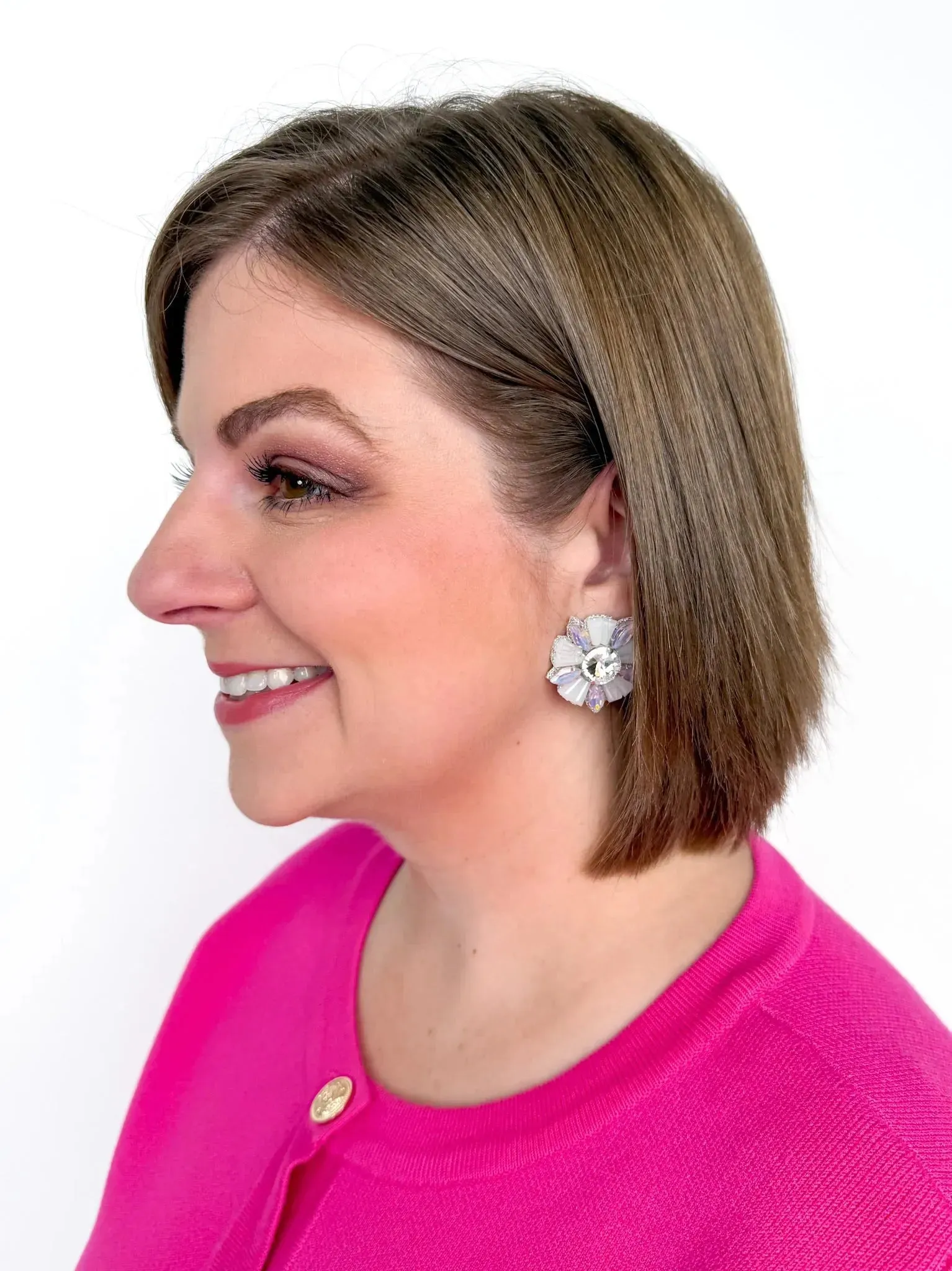 Iridescent Rhinestone Burst Studs