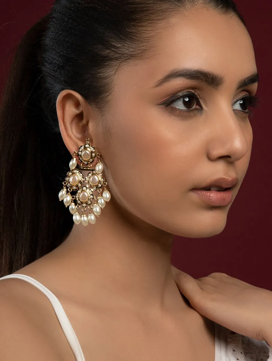 Jadau Pearl Earrings
