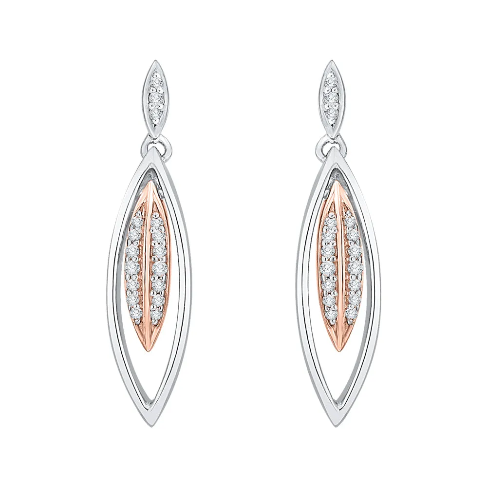 KATARINA 1/3 cttw Diamond Dangle Earrings GH-I2-I3