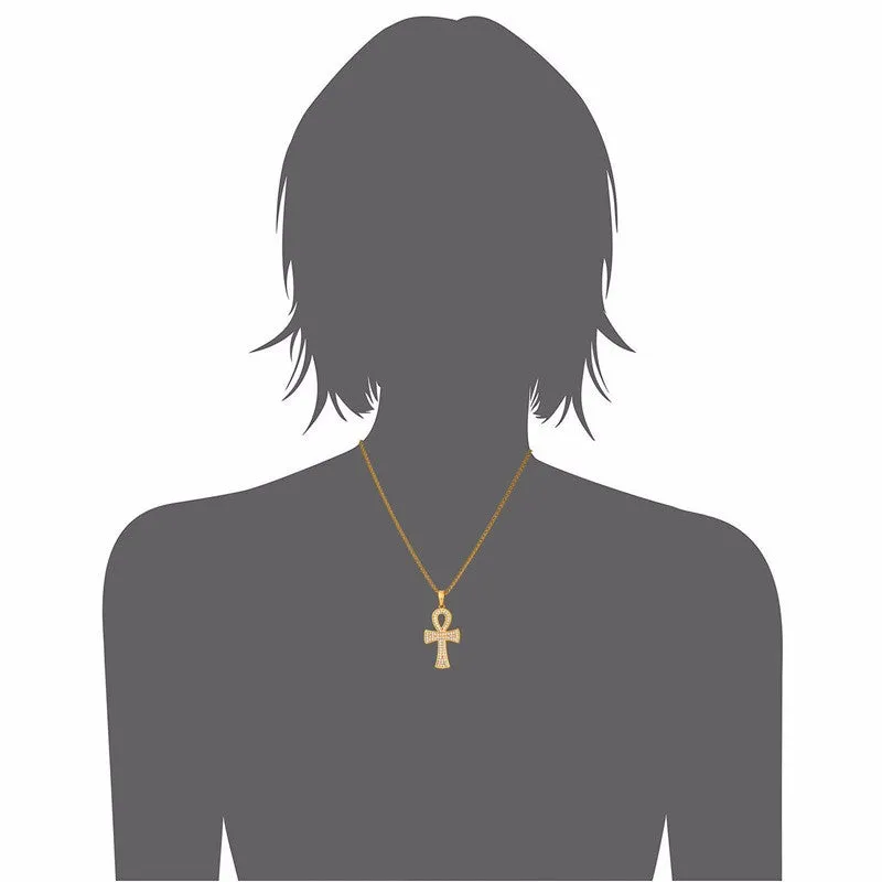 Key of the Nile Pendants Gold/Silver Zirconia Crystal Jewelry