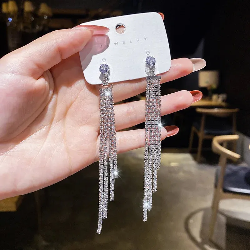 Lady Glams Elevate Your Style with the 2024 New Fashion Trend Pearl Leaf Tassel Earrings