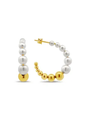 LeMel 6mm Beaded Hoop Earrings