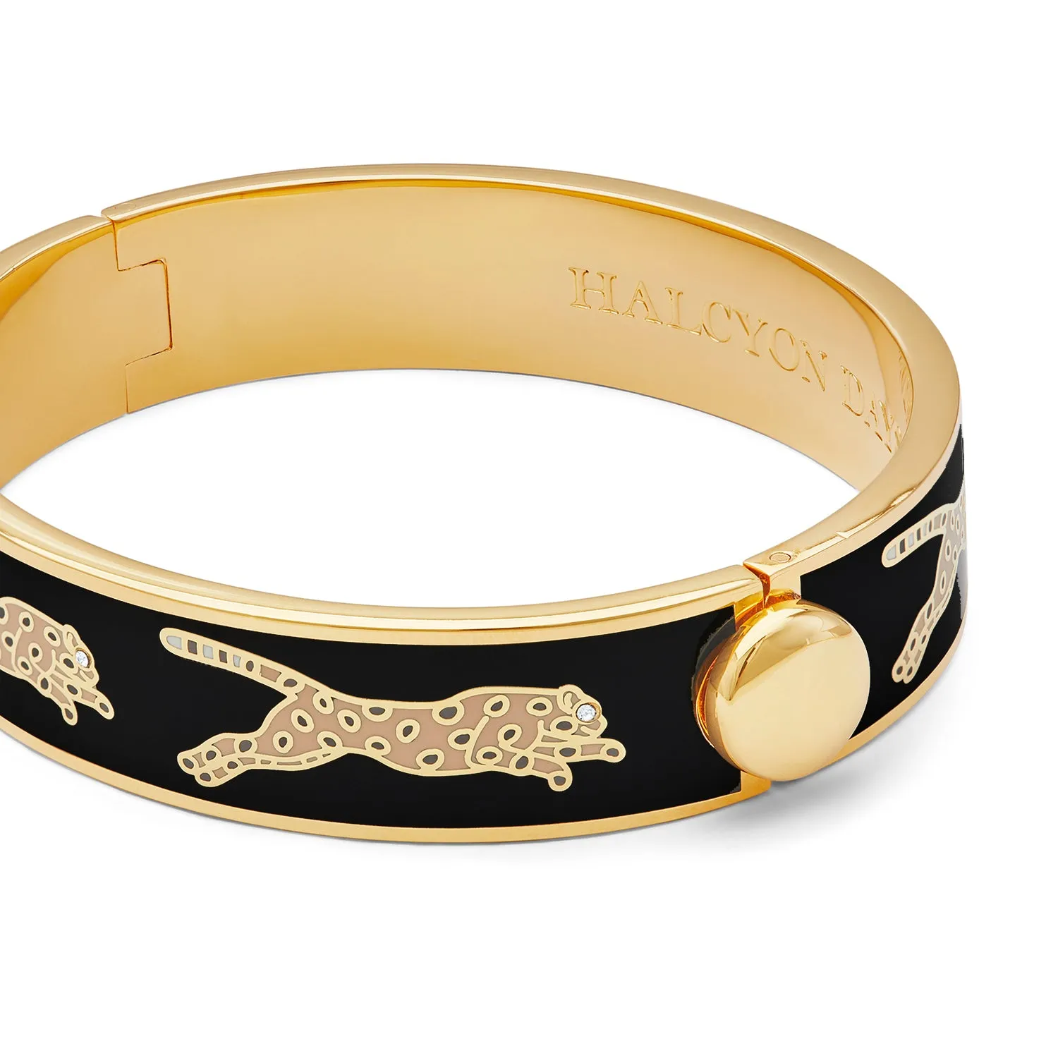 Leopard Black & Gold Bangle