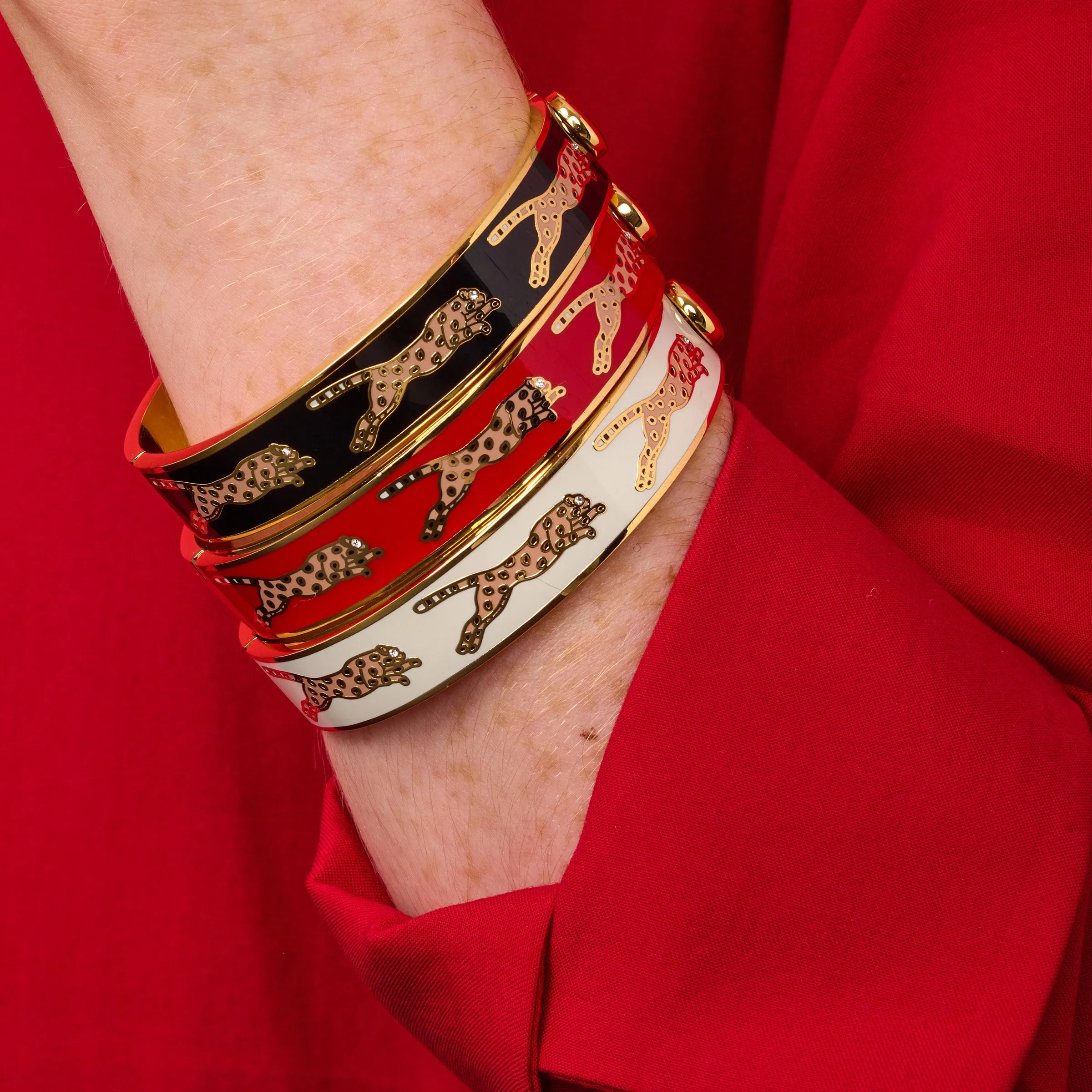 Leopard Black & Gold Bangle
