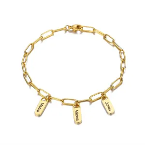 Link Bracelet with Personalised Pendants