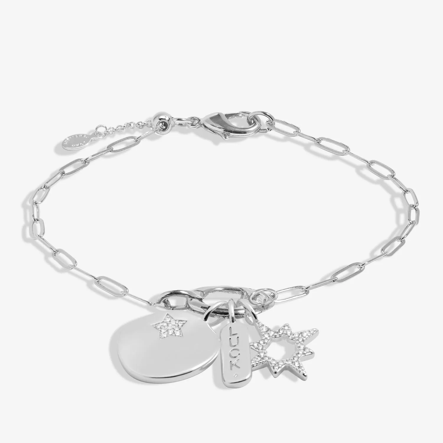 Little Links Oval Clasp Luck Charms Silver Plated Bracelet 7543