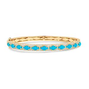 Lucia Gold Turquoise Bangle