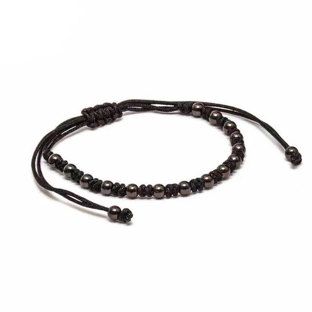Luxury Rose Gold 4mm Round Beads Braided
