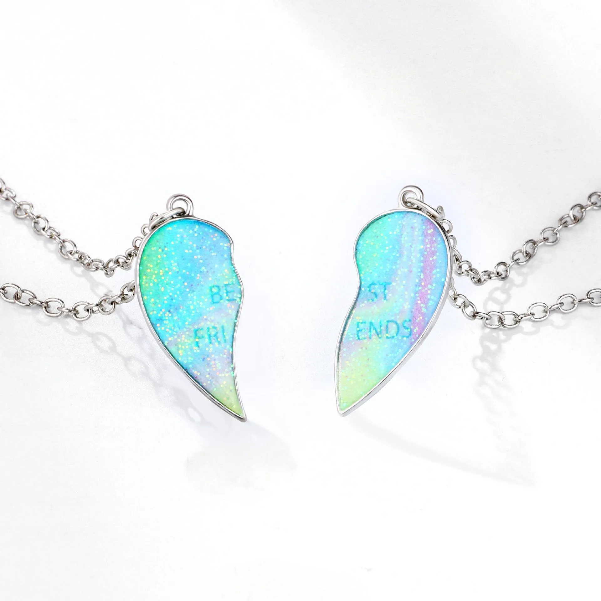 Magnetic Half Hearts Best Friends Jewelry Gift Set