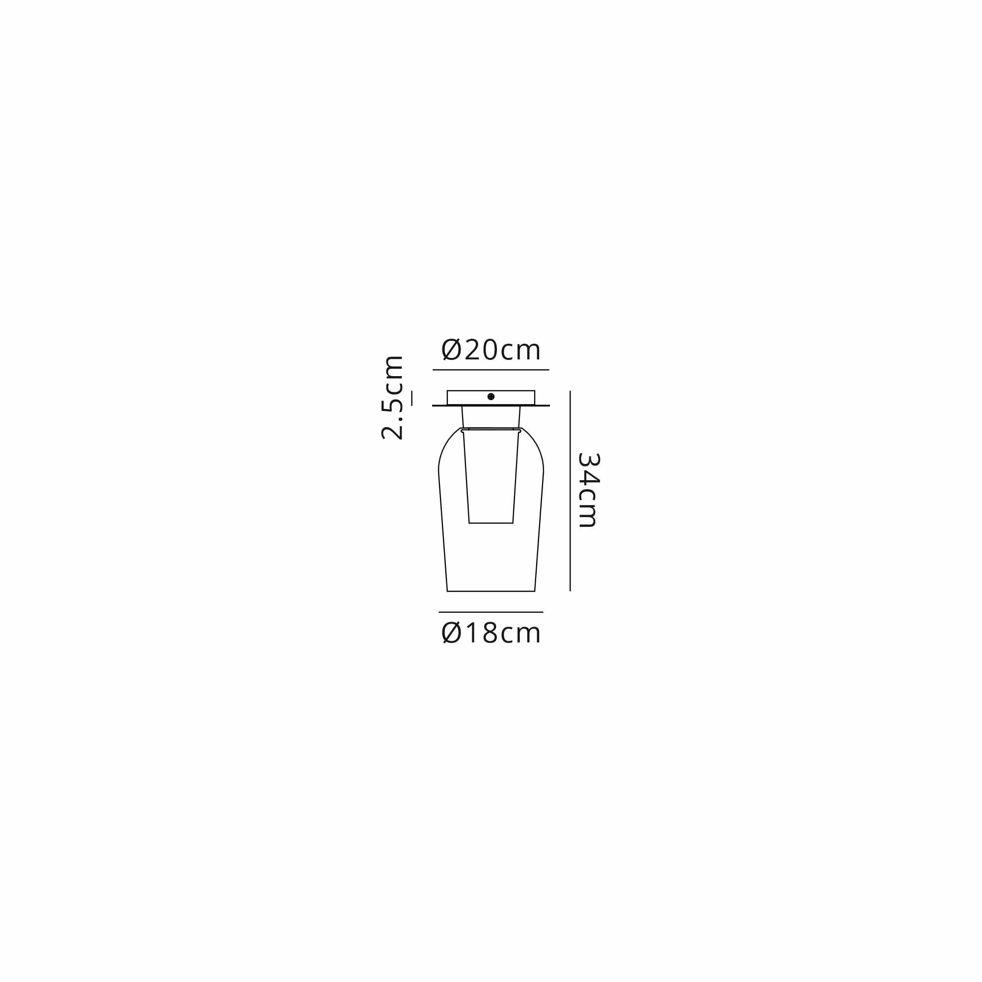 Mantra M8399 Nora 1 Light Semi Ceiling Gold/White/Clear Glass With Frosted Inner
