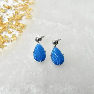 Misha Handmade Carved Stone Earrings