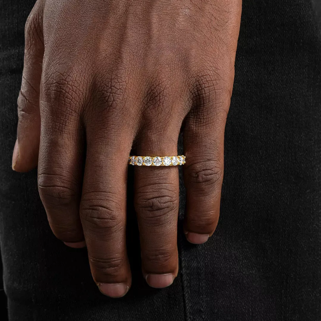 Moissanite S925 4mm Round Cut Ring