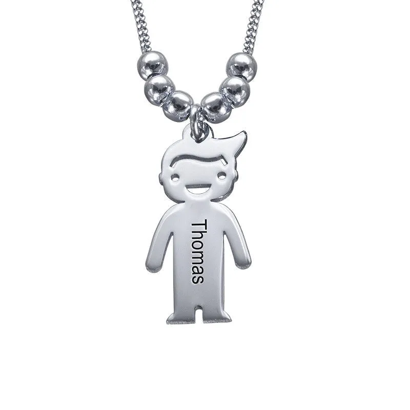Mother Necklace with Personalised Children Pendants