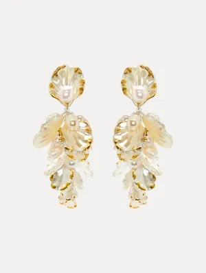 Mother of Pearl Flower Earrings