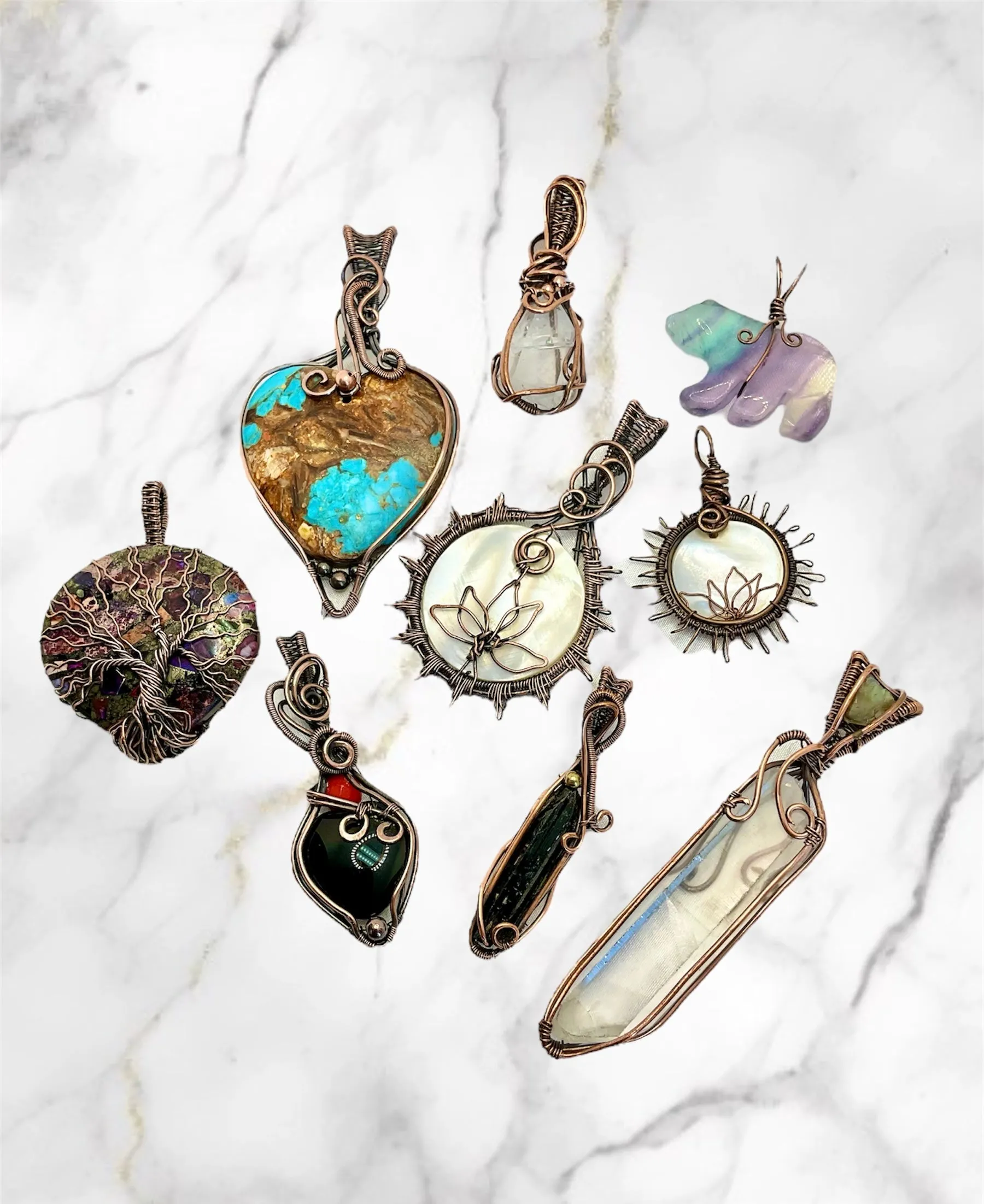 Mother of Pearl Sun/Moon Pendants