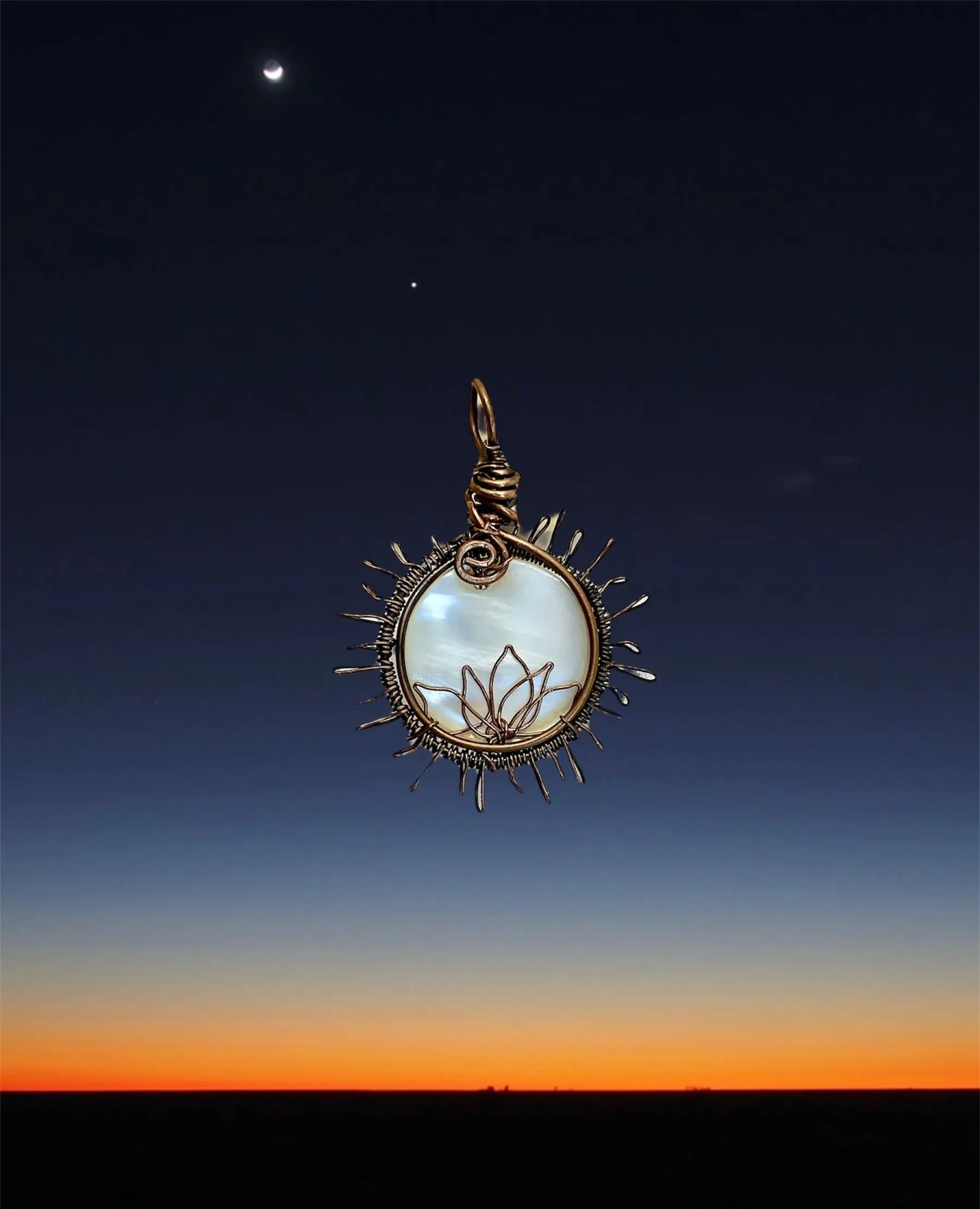 Mother of Pearl Sun/Moon Pendants