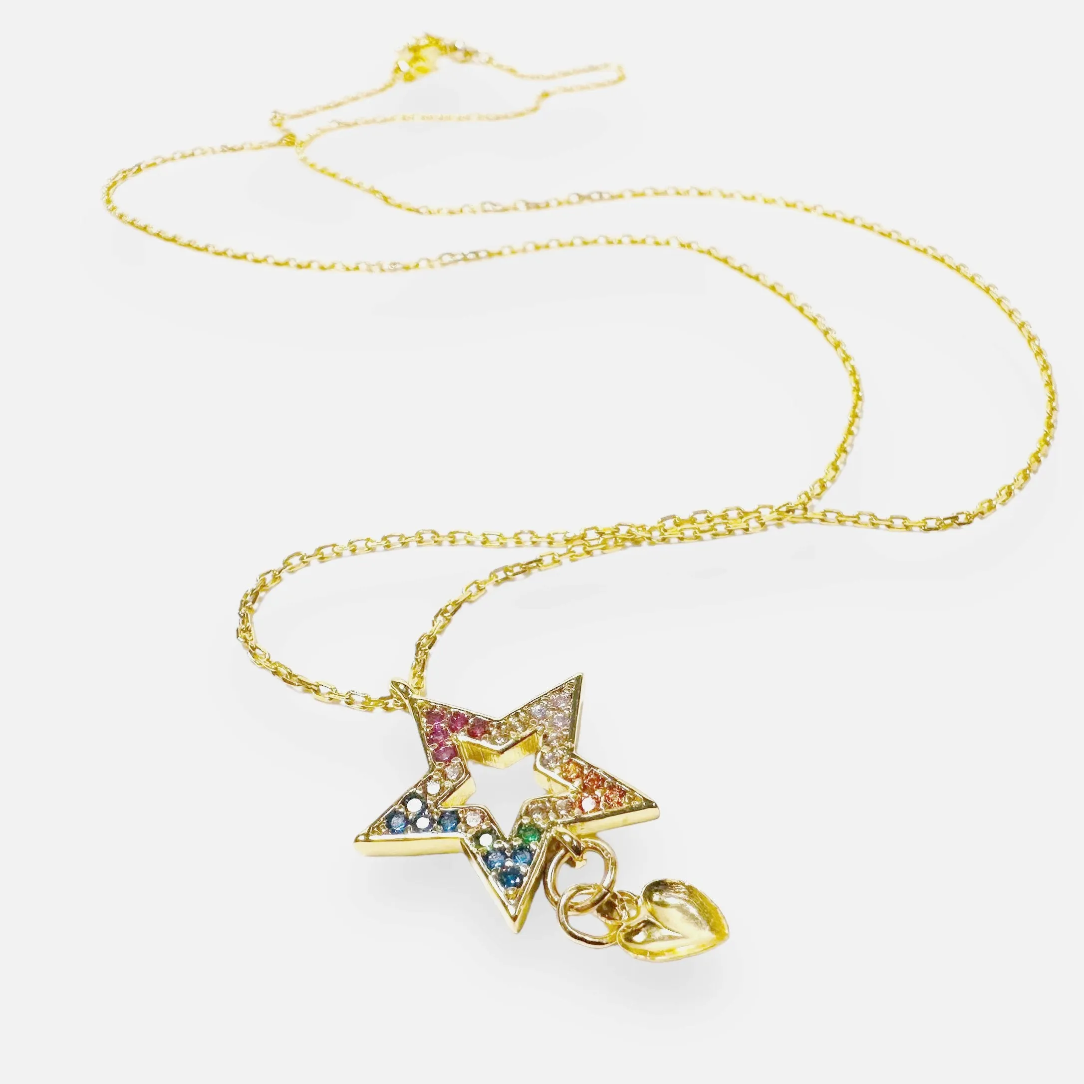 Multicolor Cubic Zirconia Star Necklace