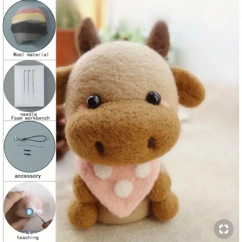 Needle Felting - Cow
